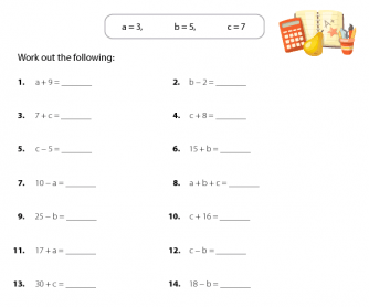 Basic Algebra - Addition and Subtraction