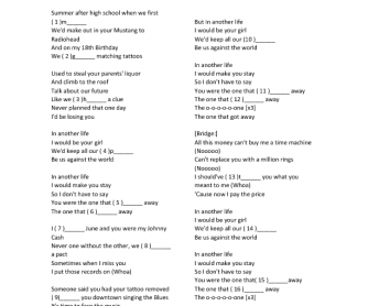 Song Worksheet: The One That Got Away by Katy Perry