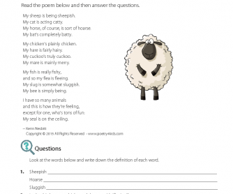 Poetry - My Sheep Is Being Sheepish