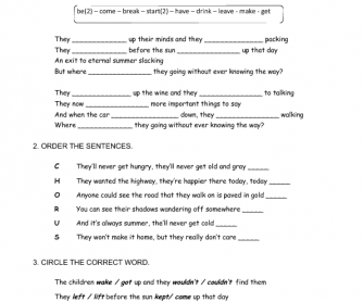 Song Worksheet: The Way by Fastball
