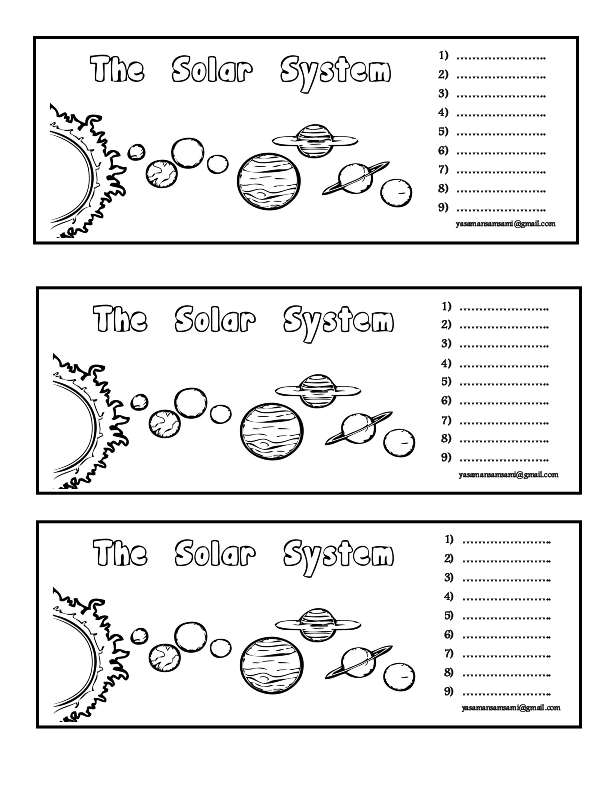The Solar System Worksheet For 6th 9th Grade Lesson Planet
