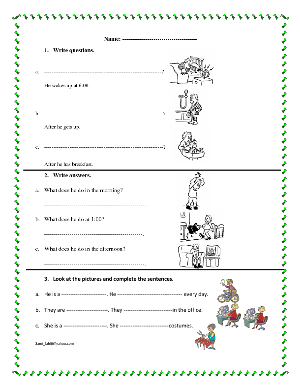 for application kindergarten teacher job form FREE Jobs Professions Worksheets 330 and