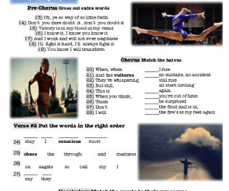 Song Worksheet: Rise by Katy Perry