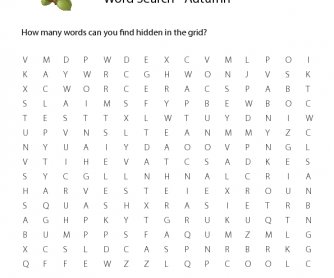 Word Search - Autumn