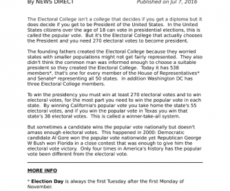 Movie Worksheet: What Is the U.S. Electoral College and How Does It Work?