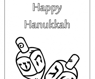 Colouring Worksheet - Happy Hanukkah