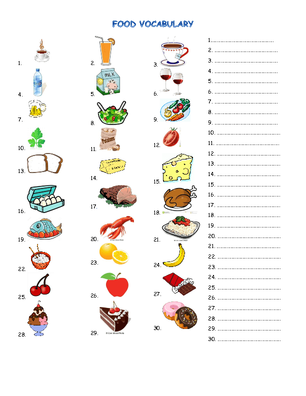 420-free-food-worksheets