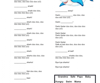Song Worksheet: Baby Shark (Super Simple Songs)