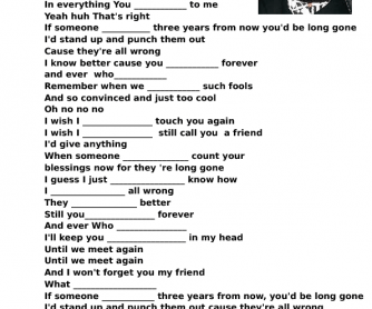 Song Worksheet: Who by Pink