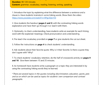 Comparing And Contrasting Lesson Plan