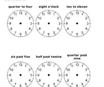 Drawing Clock Hands - Time in Words