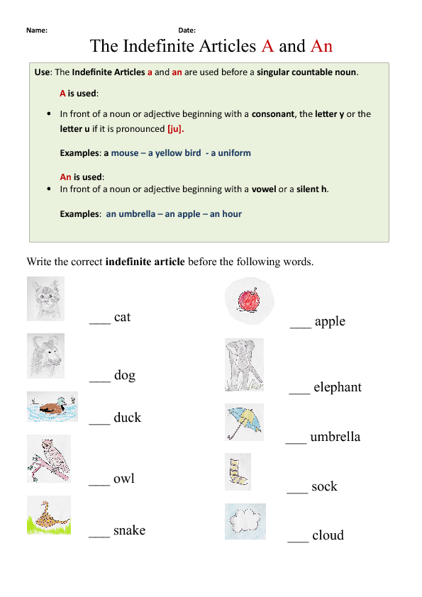 Writing an article exercises