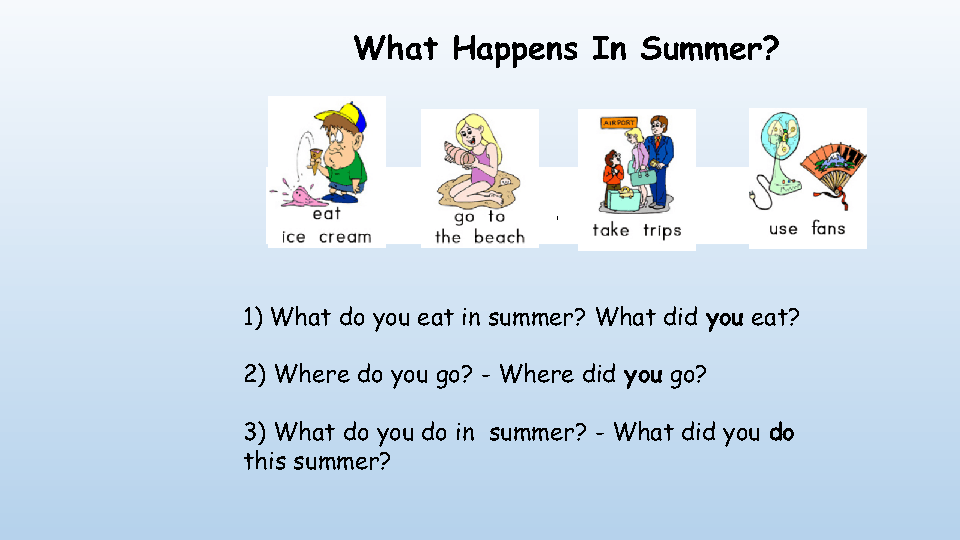 What Did You Do This Summer? Back to School Activities