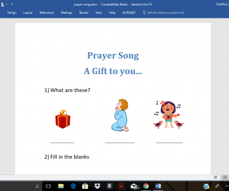 Song Worksheet: A Gift To You