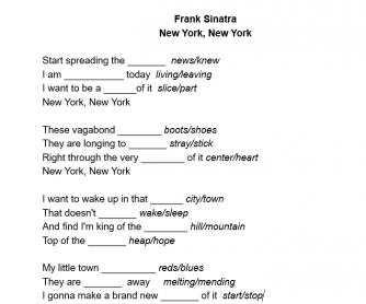 New York, New York - Frank Sinatra