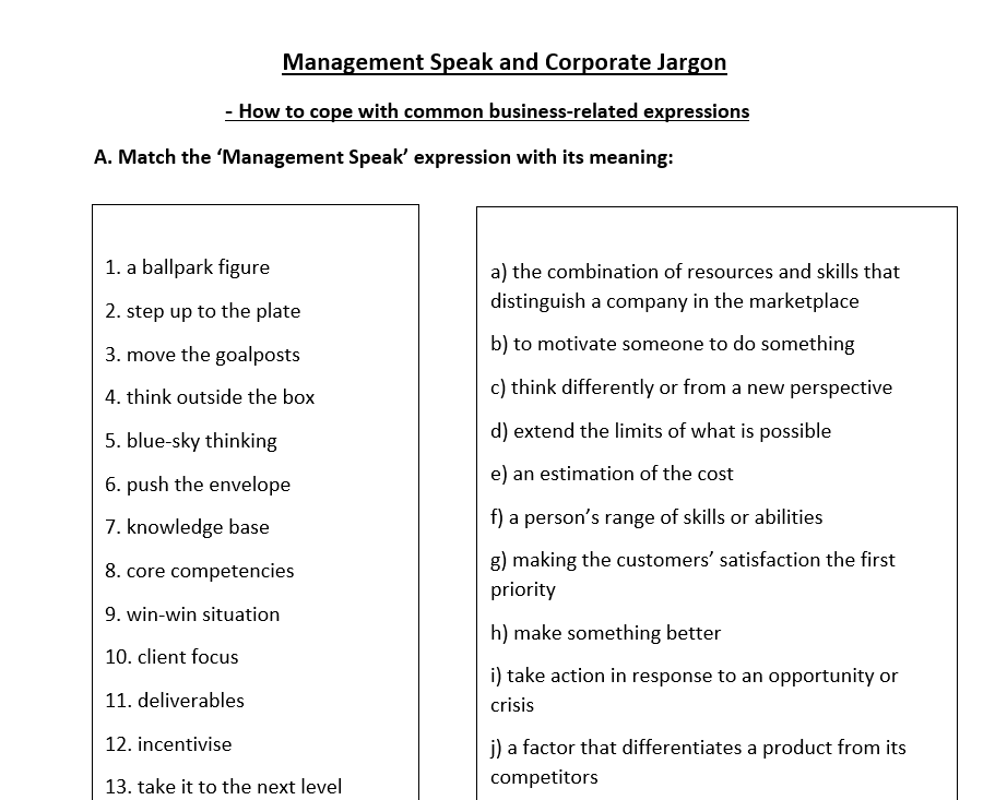 matching worksheet idiom pdf FREE 168 Worksheets Idiom