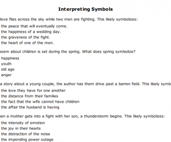 Interpreting Symbols - Literature