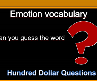 Emotion vocabulary