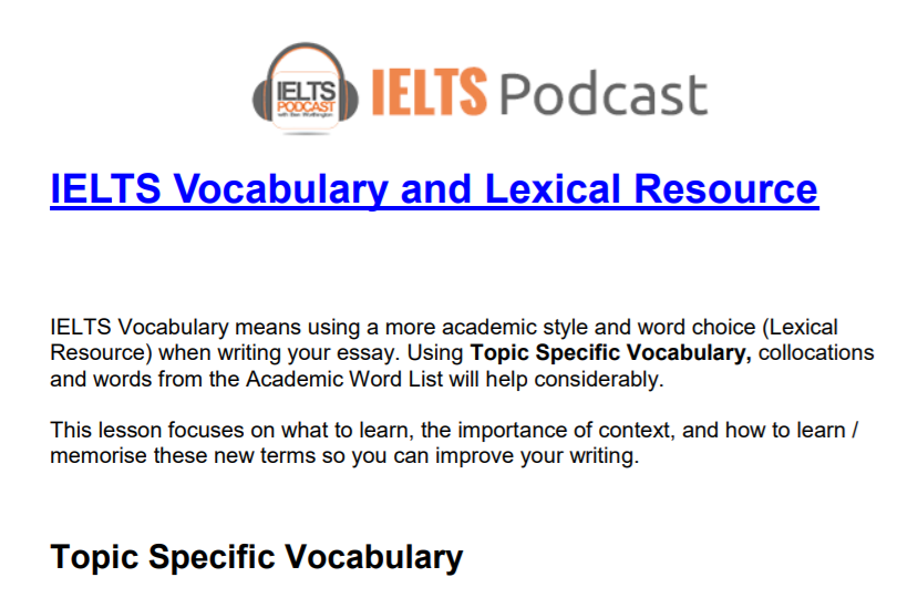 vocabulary words for essay writing