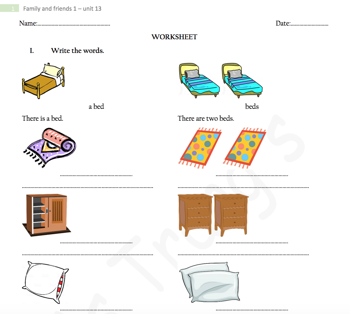 Singular And Plural Nouns Worksheet