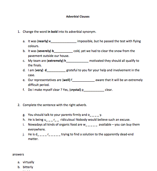 identifying-clauses-worksheet