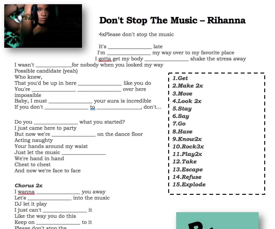 Music Vocabulary English Esl Worksheets For Distance Learning And 