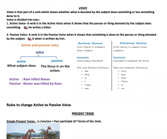 Active and Passive Voices Worksheet