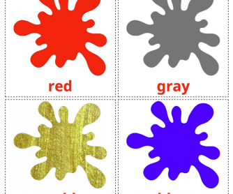 12 Printable Basic Colors Flashcards for Toddlers