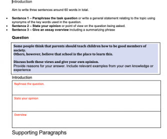 business studies essay scaffold