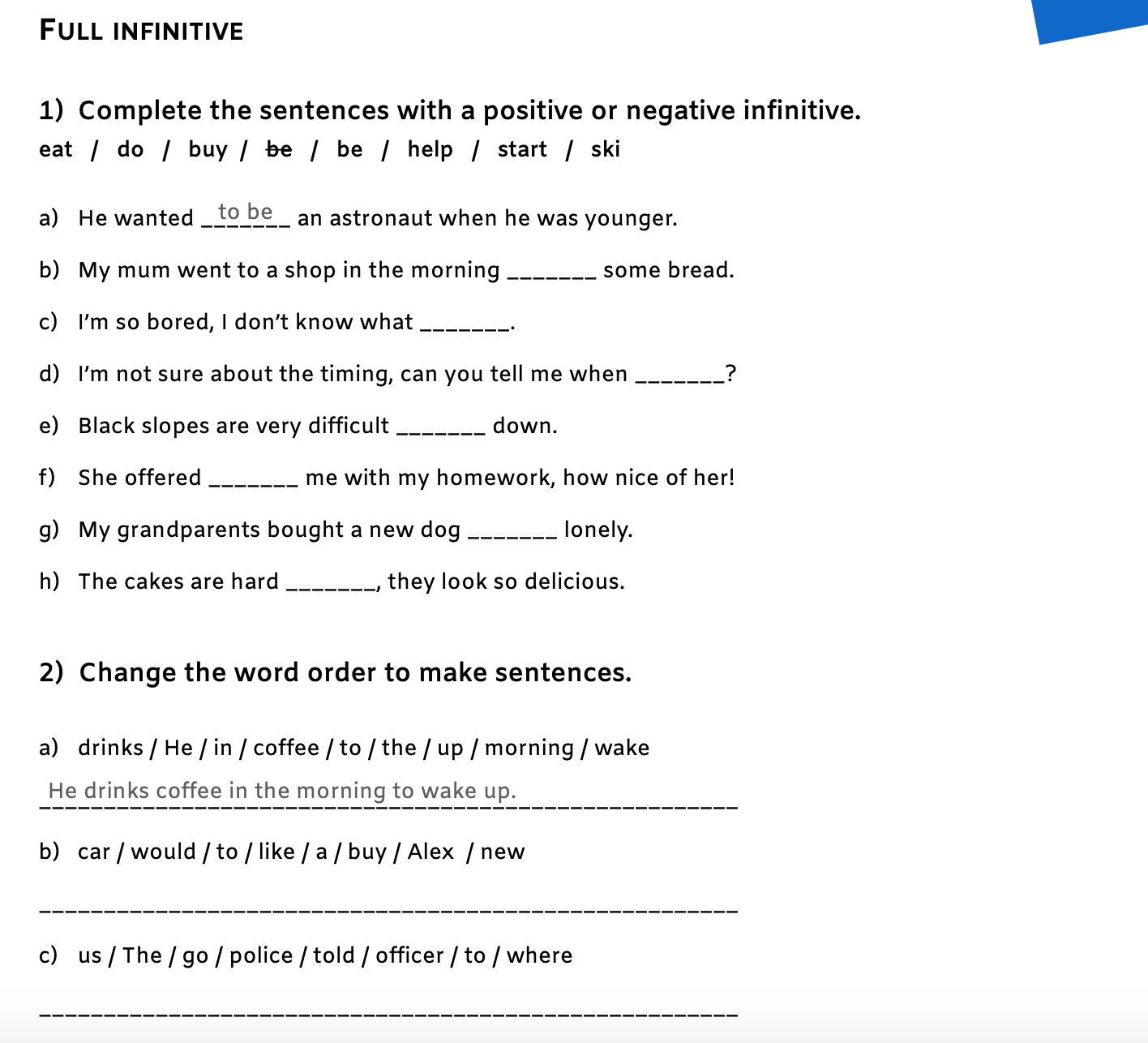 134 free infinitive and gerund worksheets