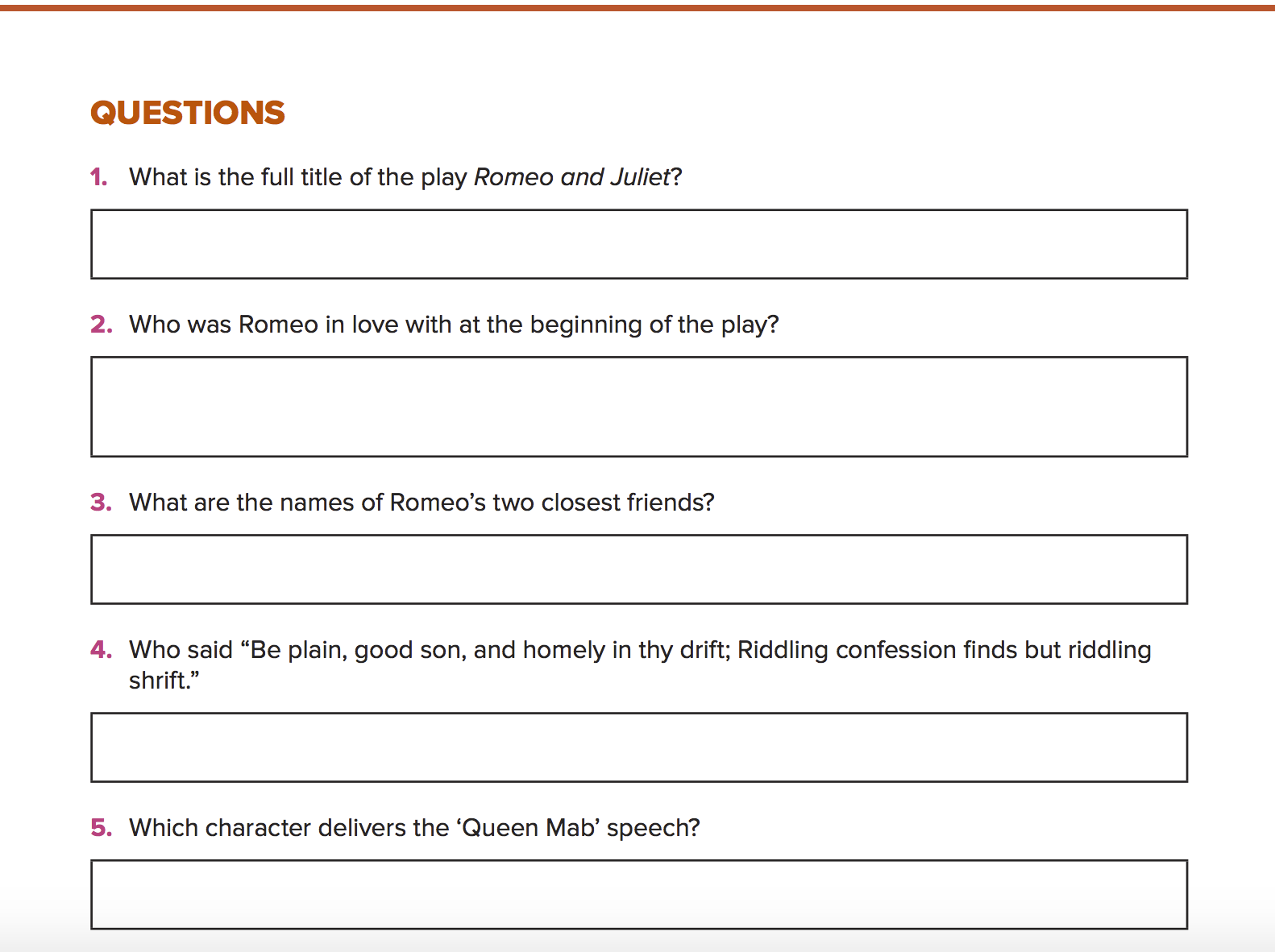 critical thinking questions for romeo and juliet