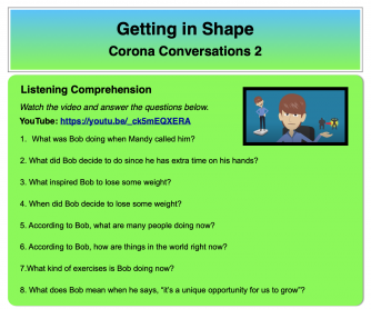 Corona Conversations: A Better You
