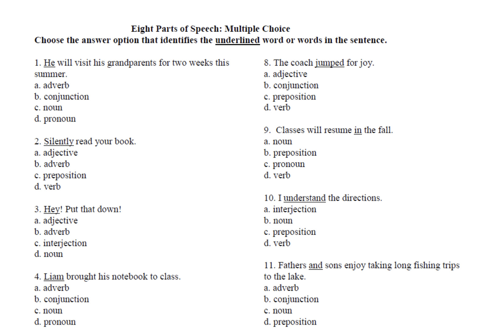 21 FREE Reported Speech Worksheets Throughout Parts Of Speech Review Worksheet