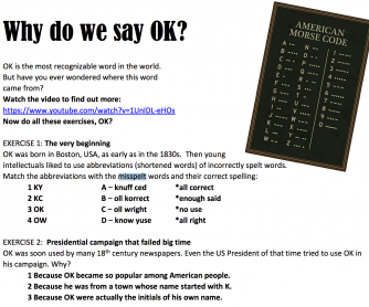 Why do we say OK?