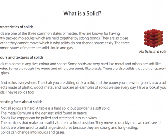 What Is A Solid? (Science Resource)