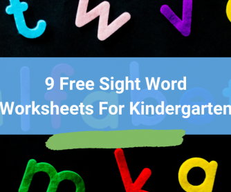 9 Free Sight Word Worksheets For Kindergarten