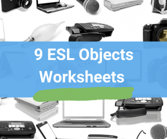 9 Objects Worksheets - Classroom & Household Objects