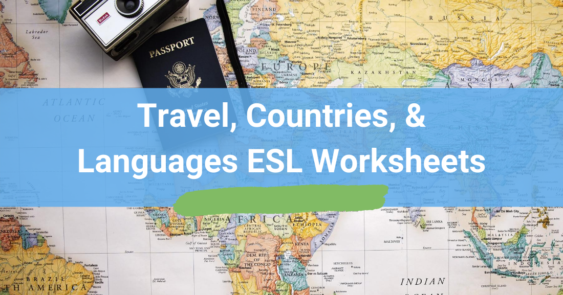 travel countries languages esl worksheets