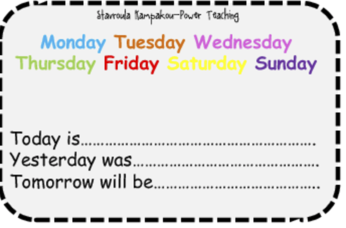 Days of the Week Worksheet