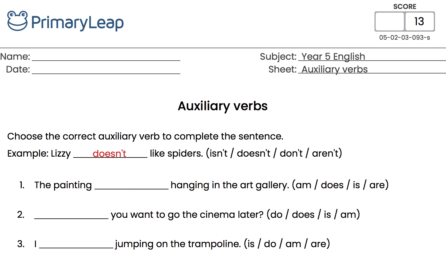 Auxiliary Verbs