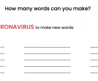 How Many Words? Coronavirus Worksheet