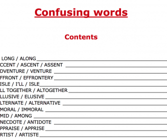 Confusing Words
