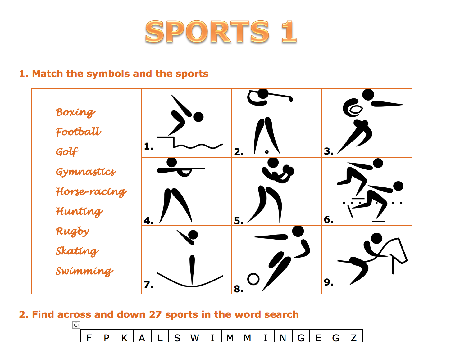 Task sports. Sport game and activities. Olympic Sport Worksheets. Пиктограммы летних видов спорта. Sport activities Worksheets.