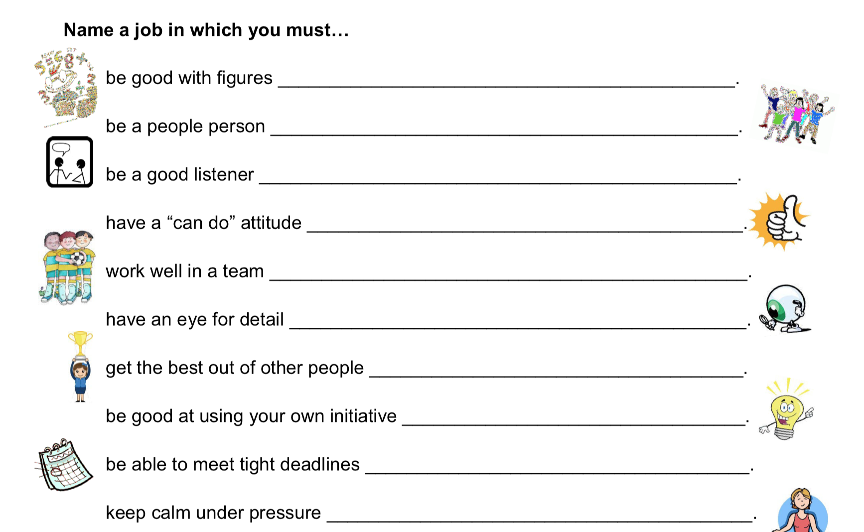 list-of-common-occupations-worksheet-match-the-jobs-and-pictures-all