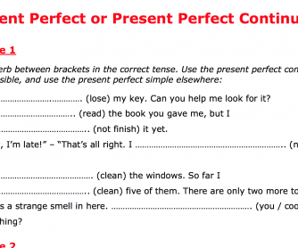 Present Perfect or Present Perfect Continuous