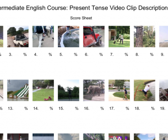 Intermediate English Course: Present Tense Video Clip Descriptions