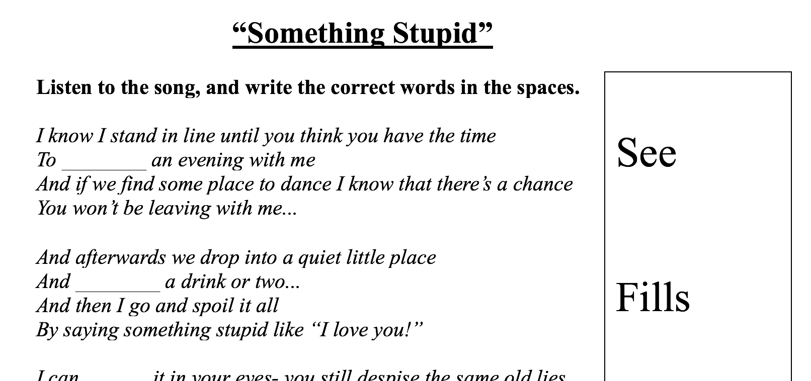 Something перевод на английский. Something stupid текст. Something stupid Ноты. Something stupid Ноты pdf. Something stupid like i Love you текст.