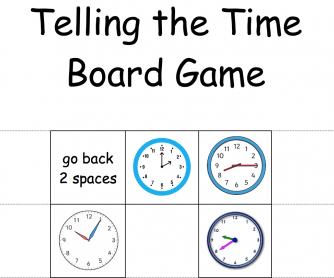 Telling the Time Board Game