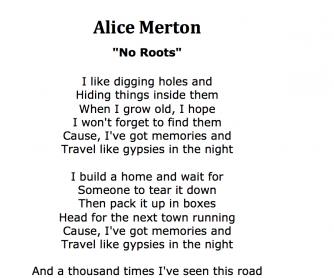 Song Worksheet – Alice Merton 
