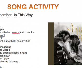 Song Worksheet – Always remember us this way – Lady Gaga